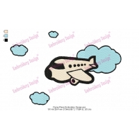 Flying Plane Embroidery Design